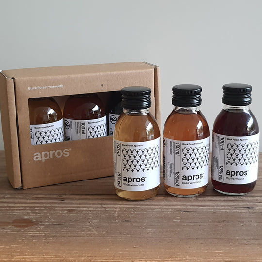 apros Mini 3er Set White Rosé Red Vermouth 0,3l